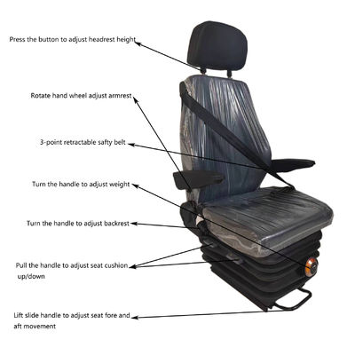 comprar Ajuste de altura M801 Assento de tractor mecânico Assentos de passeio aéreo para semi-camiões online manufacture