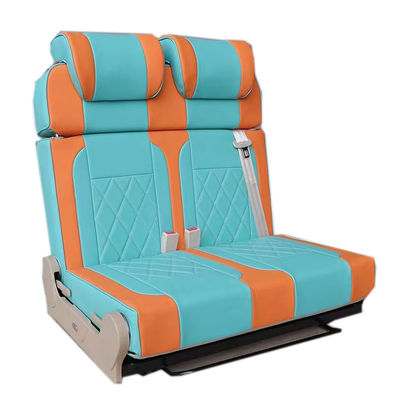 PU Leather Modified RV Van Seats Azul Laranja Campervan Duplo Assento